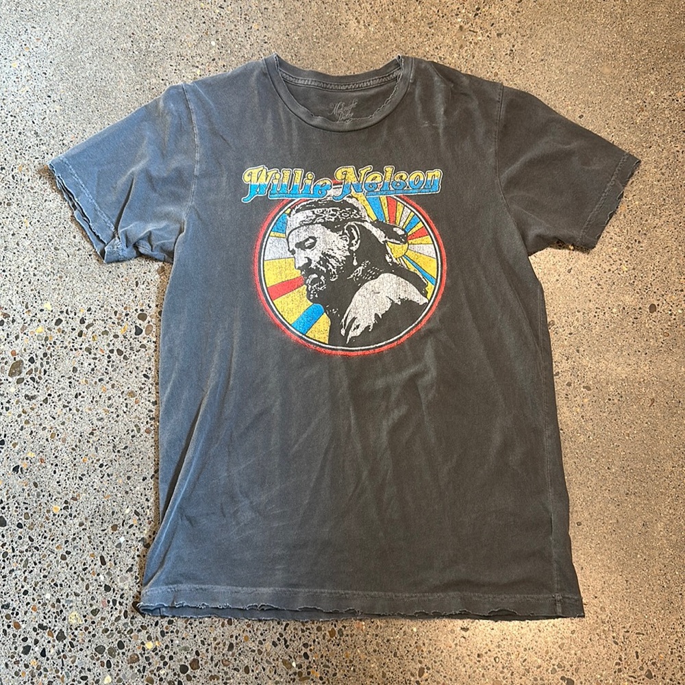 VINTAGE WILLIE NELSON PRINT T SHIRT